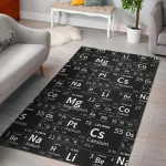 Periodic Table Science Print Pattern Home Decor Rectangle Area Rug