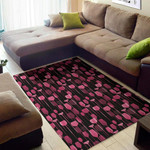 Mystery Glasses Of Wine Pattern Background Print Area Rug