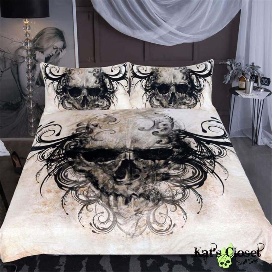 Elegant Gothic Skull Comfortable Duvet Cover Set Home ...