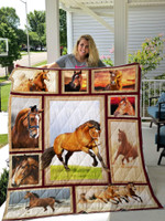 Brown Horse Quilt Blanket