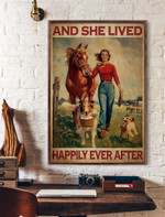 And She Lived Happily Ever After- Horse lover- Horse Poster- Best gift poster - Wall decor art