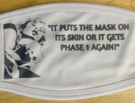 Buffalo Bill Cloth Mask, Sublimation Mask, Funny Mask, Phase 1 Mask
