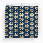 NFL Notre Dame Fighting Irish Gold Watercolor Logo Pattern Duvet Cover Bedding Set