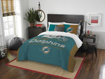Miami Dolphins Bedding Set (Duvet Cover & Pillow Cases)