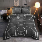 Basketball Court Illustration Bedding Set For Fans (Duvet Cover & Pillow Cases)