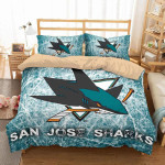 3d San Jose Sharks Duvet Cover Bedding Set