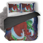 3d The Grinch Santa At Christmas Bedding Set (Duvet Cover & Pillow Cases)