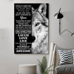 Wolf Today Is A Good Day Vertical Poster - Print Perfect, Ideas On Xmas, Birthday, Home Decor, No Frame Full Size