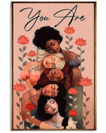 Flower Girls You Are Beautiful Enough Vertical Poster Vintage Retro Art Picture Home Wall Decor No Frame Full Size