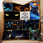 Black Jaguar Wild And Free Quilt Blanket Great Customized Blanket Gifts For Birthday Christmas Thanksgiving