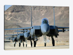 A Group Of F-15E Strike Eagles At Uvda Air Force Base, Israel