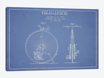 Edouard G.F. Otto Velocipede Patent Sketch (Light Blue) I