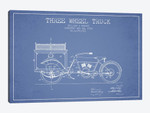 William S. Harley Three Wheel Truck Patent Sketch (Light Blue)
