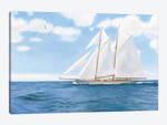 Majestic Sailboat White Sails