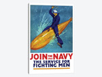 WWI Propaganda Poster Of A Sailor Riding A Torpedo