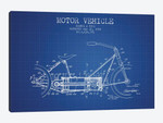 Joshua A. Hill Motor Vehicle Patent Sketch (Blue Grid)