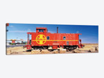 Red Atchison-Topeka-Santa Fe Railway (ATSF) Caboose, Visitors Center Display, Winslow, Navajo County, Arizona, USA
