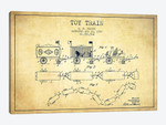 A.W. Benson Toy Train Patent Sketch (Vintage)