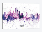 New York Skyline Splash Purple