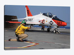 A Shooter Signals The Launch Of A T-45A Goshawk Trainer Aircraft