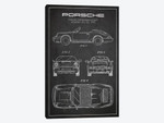 Porsche Corporation Porsche Patent Sketch (Charcoal)