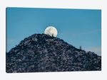 Full Moon Behind Hill In Desert At Sunset, Los Frailes, Baja California Sur, Mexico