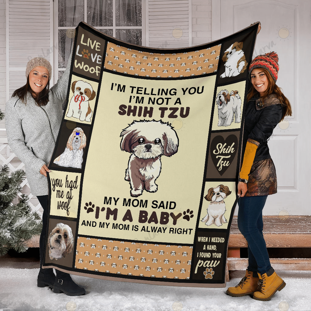 Dog Dog Shin Tzu Im a baby Blanket-MT011080Qg