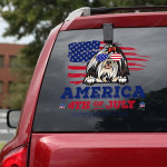 Shih Tzu Sticker - 4th of July Independence Day American Flag
