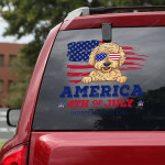 Goldendoodle Sticker - 4th of July Independence Day American Flag
