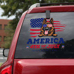 German Shepherd Sticker - 4th of July Independence Day American Flag