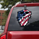 Golden Retriever Sticker - 4th of July Independence Day American Flag