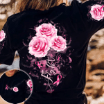 Breast Cancer Fight Rose All Over Print