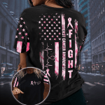 Fight Flag Breast Cancer All Over Print