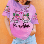 Save The Pumpkins Breast Cancer All Over Print