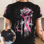 Breast Cancer Awareness Pink Ribbon All Over Print