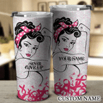 Personalized Strong Woman Breast Cancer Tumbler