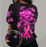 Breast Cancer Rose Never Give Up All Over Print