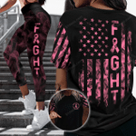 Fight Breast Cancer Smoke Flag All Over Print