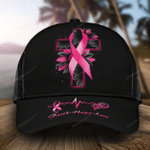 Faith Cross Sunflower Breast Cancer Classic Cap