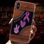Breast Cancer Awareness Leather Phone Case