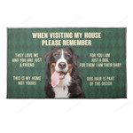 Usteeshub 3D When Visit My House Please Remember Bernese Mountain Dog Doormat