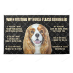 Usteeshub 3D When Visiting My House Please Remember Cavalier King Charles Spaniel Dog Doormat