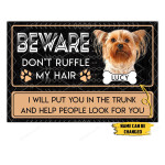 Yorkshire Terrier Yorkie Dont Ruffle My Hair Dog Custome Name Doormat