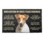 Usteeshub 3D When Visiting My House Please Remember Jack Russell Terrier Dog Doormat