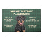 Usteeshub 3D When Visit My House Please Remember Rottweiler Dog Doormat