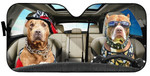 Usteeshub 3D American Pit Bull Terrier Dog Auto Car Sunshade