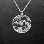 Camping I Hate People Handmade 925 Sterling Silver Pendant Necklace