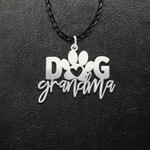 Dog Grandma Handmade 925 Sterling Silver Pendant Necklace