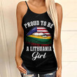 Proud To Be A Lithuania Woman Cross Tank Top hqt-35ct38