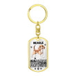 DHL-17TT006 Jewelry ShineOn Fulfillment Dog Tag with Swivel Keychain (Gold) No